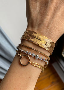 Articulated Strap Bracelet Tri-colored 18K Gold