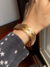 Load image into Gallery viewer, Articulated Strap Bracelet Tri-colored 18K Gold