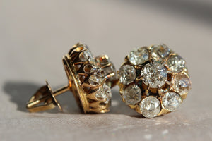 Victorian 3.6ctw Diamond Earrings