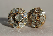 Load image into Gallery viewer, Victorian 3.6ctw Diamond Earrings