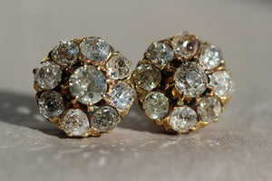 Victorian 3.6ctw Diamond Earrings