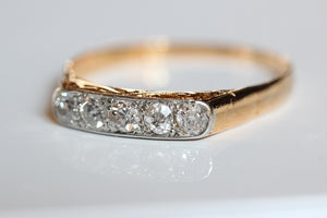 Art Nouveau 5 Stone Band