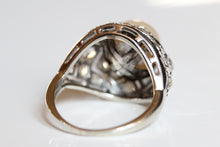 Load image into Gallery viewer, Pearl &amp; Diamond Dome Cocktail Ring