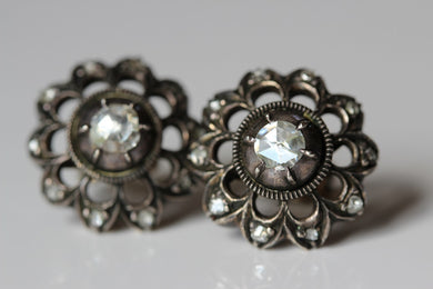 Diamond Flower Earrings