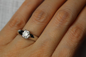 1.4ctw Old Mine Cut Diamond Solitaire