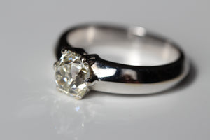 1.4ctw Old Mine Cut Diamond Solitaire