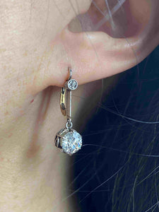 Edwardian 2.7ctw Diamond Earrings