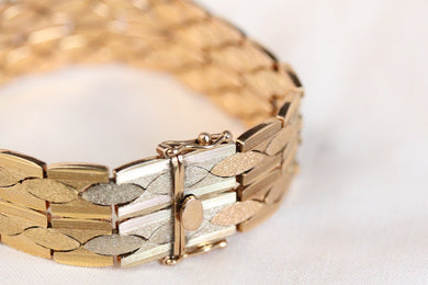 Articulated Strap Bracelet Tri-colored 18K Gold