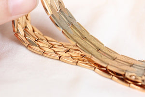 Articulated Strap Bracelet Tri-colored 18K Gold