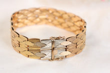 Load image into Gallery viewer, Articulated Strap Bracelet Tri-colored 18K Gold