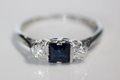 Trilogy Sapphire & Diamond Ring