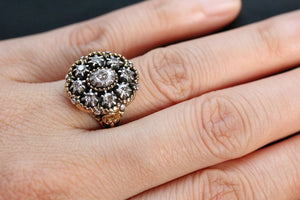 Scarce 1800's OMC Diamond Cluster Ring