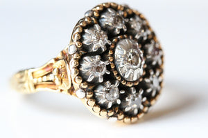 Scarce 1800's OMC Diamond Cluster Ring