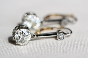 Edwardian 2.7ctw Diamond Earrings