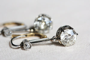 Edwardian 2.7ctw Diamond Earrings