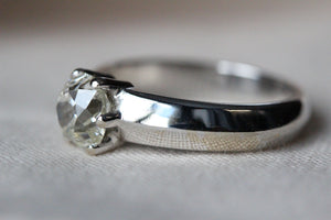 1.4ctw Old Mine Cut Diamond Solitaire