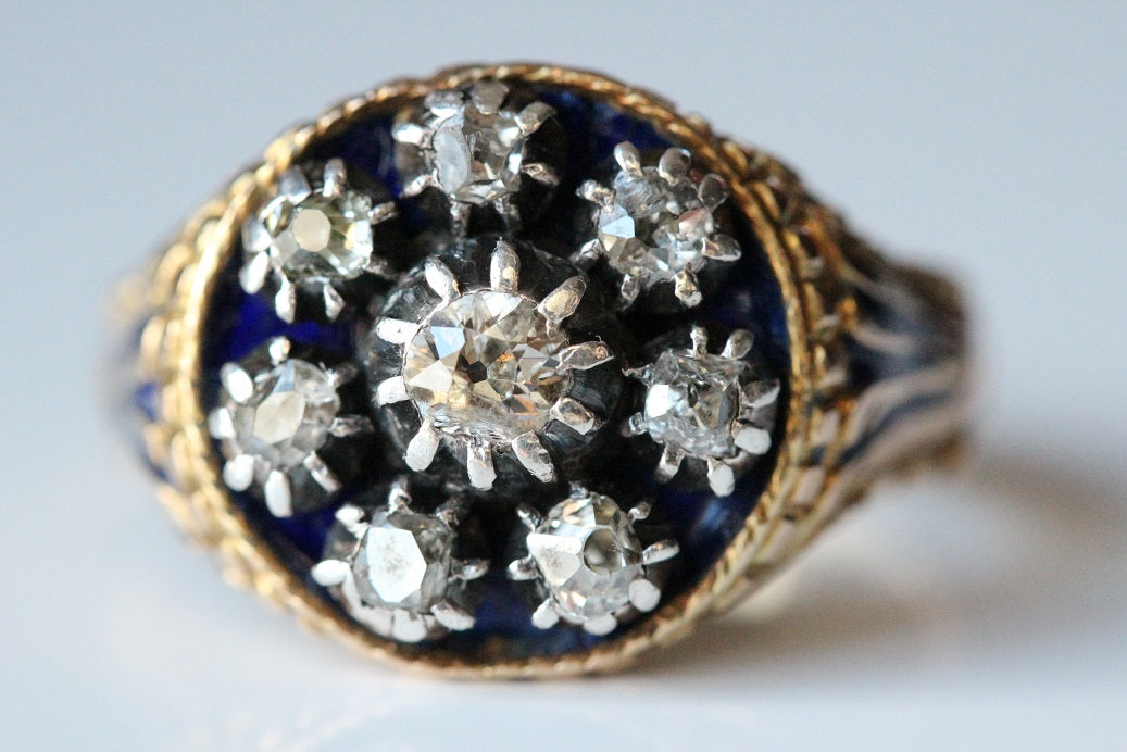 1800's Diamond Cluster Ring